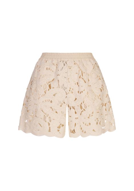 Shorts In Macramé Floreale Bianco Avorio MONCLER | 093-2B00018 598LR060